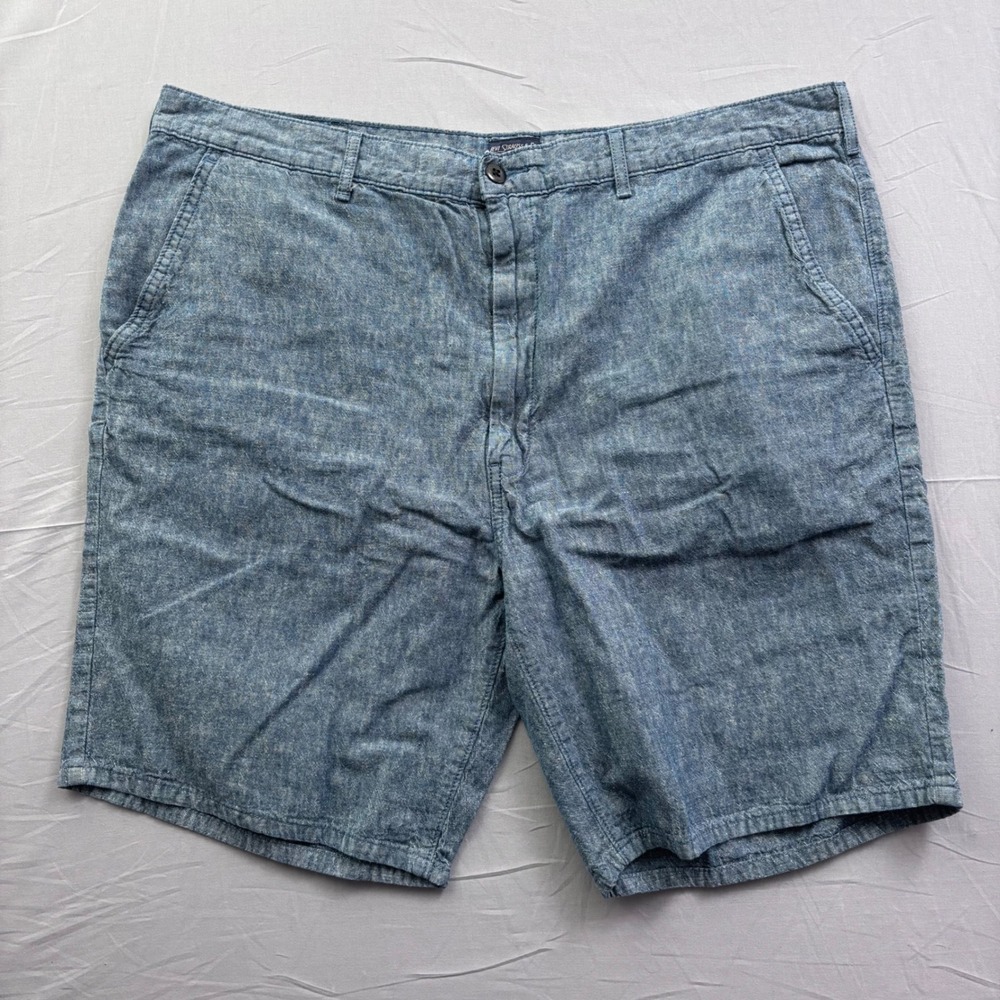 Levis Mens Blue Linen Cotton Blend Chino Shorts Size 42 S40196 Chambray Style